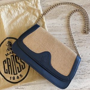 Mark Cross Raffia & Leather bag